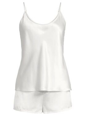 La Perla Ivory Silk Cami & Shorts Sleep Set